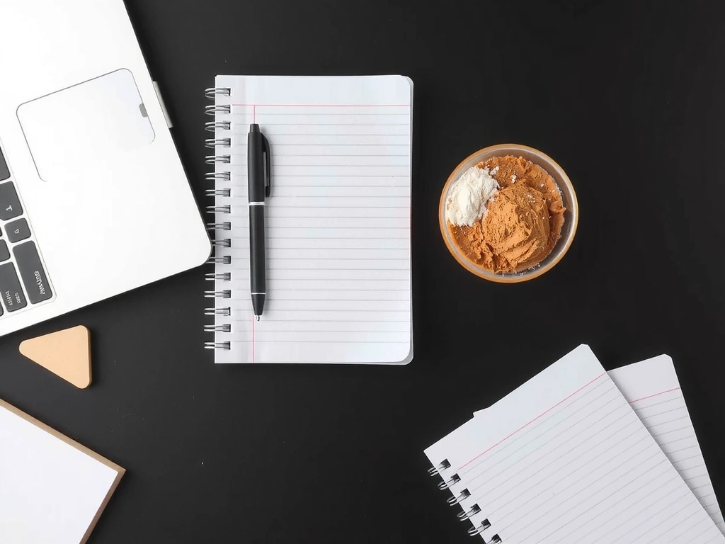 Notes i długopis na biurku